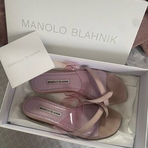 Manolo Blahnik Blush Sandals